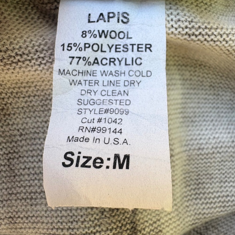 VTG Lapis Maxi Skirt M Brown Soft Wool Blend Floral Stripe A-Line Earthy Boho - Picture 6 of 6